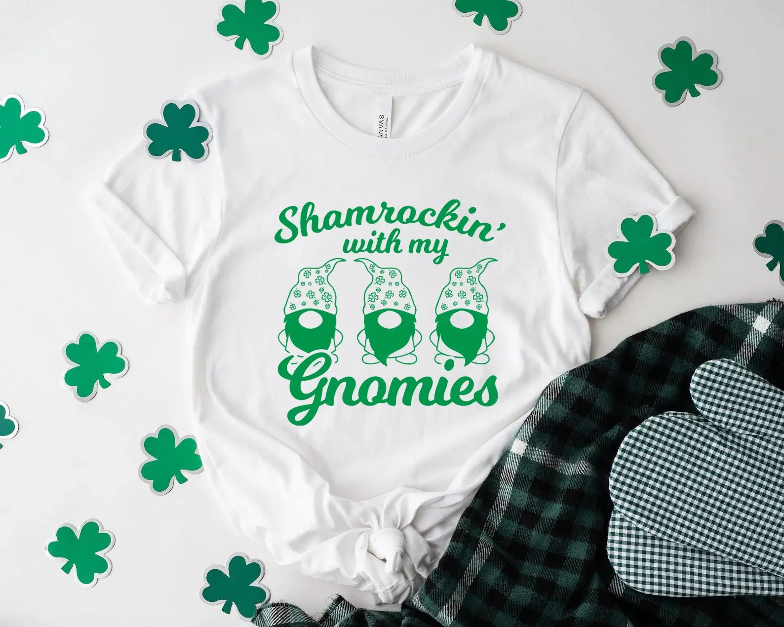 Shamrockin' With My Gnomies Shirt Gnomes St Paddys Day Saint Patricks Shamrock Irish Lucky