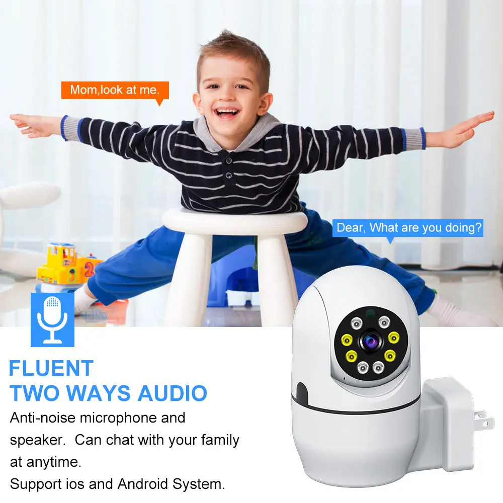 A11 Mini telecamera Wifi Smart Home PTZ Webcam Telecamera IP di sicurezza CCTV LED Visione notturna Baby Monitor Video sorveglianza Spina UE USA