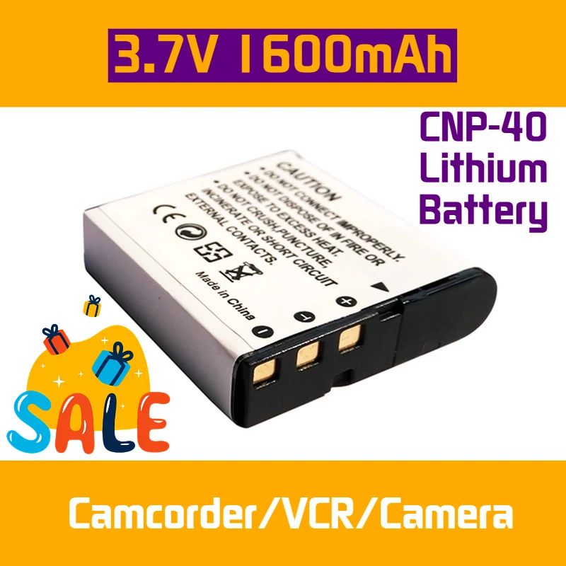 

3.7V 1600mAh CNP-40 Camcorder/VCR/Camera Lithium Battery,for Sony HDR-CX610E NP-40 NP40