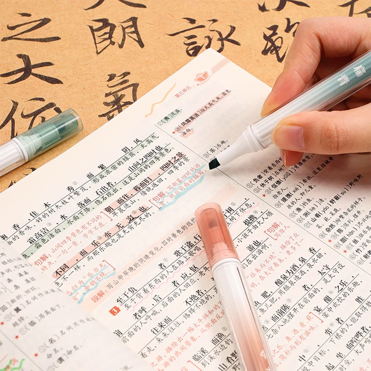 مجموعة مكونة من 4 قطع من أقلام الباستيل الناعمة لحماية العين على الطراز الصيني، أطراف مرنة، علامات ألوان مائية، مستلزمات الدراسة الفنية للطلاب