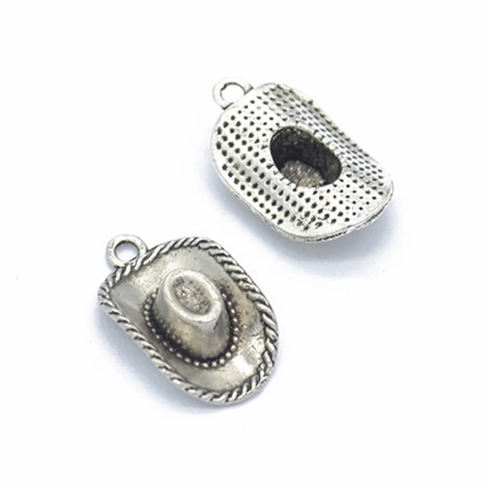 

10Pcs Alloy Cowboy Hat Pendant Charms Stylish Durable DIY Necklace Bracelet Earrings Jewelry Making Accessories