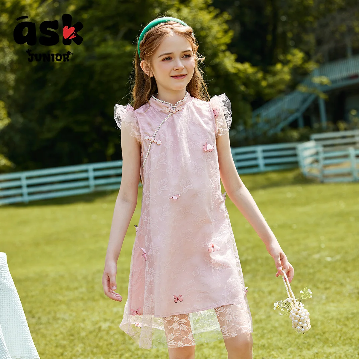 اسأل الفتيات الصغار ستة الصيف فستان الأطفال رقيقة الرجعية شيونغسام تنورة فستان الأميرة #1