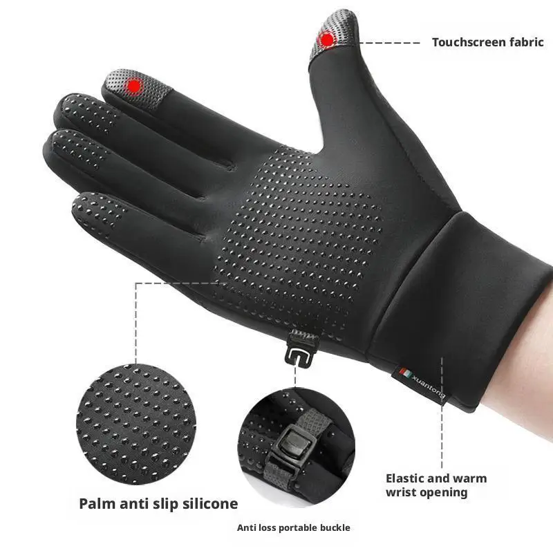 

Зимние водонепроницаемые мужские ветрозащитные перчатки, USB-перчатки с подогревом, нескользящие теплые велосипедные перчатки с сенсорным экраном для улицы, дропшиппинг