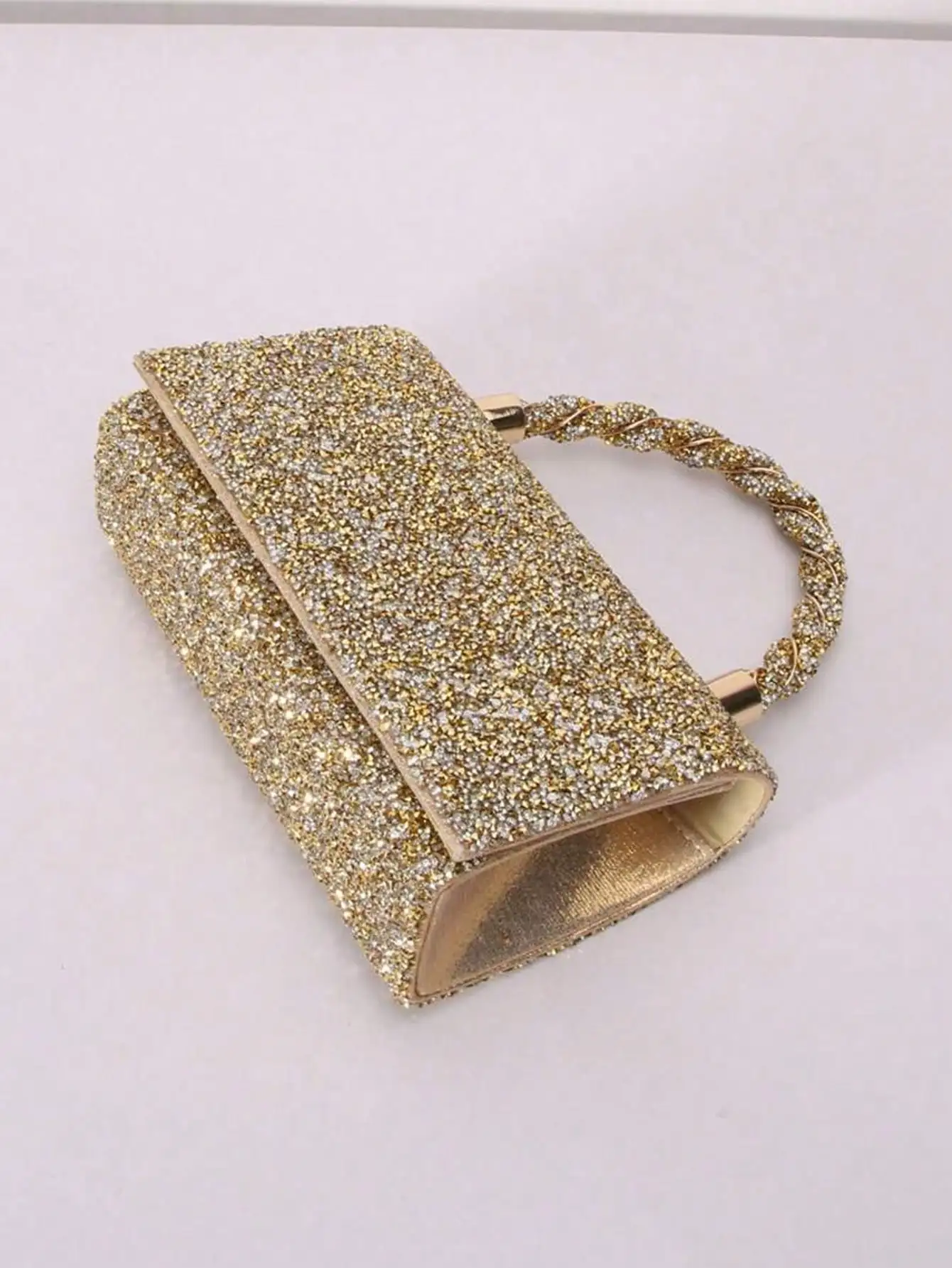 حقيبة يد ديكور من حجر الراين اللامع: حقيبة سهرة أنيقة ورائعة، مثالية للحفلات/الزفاف/الحفلة الراقصة والهدايا النسائية