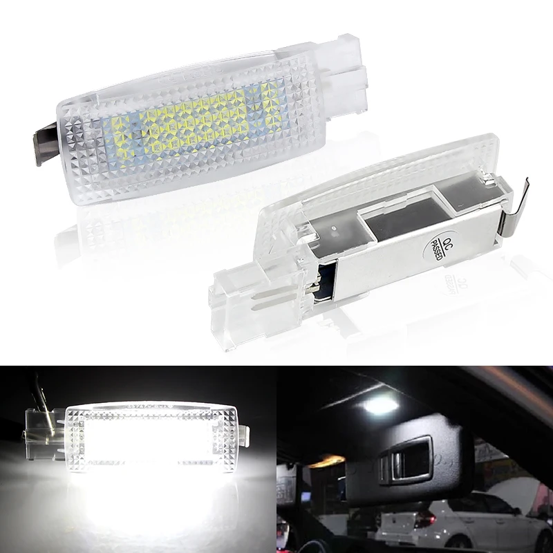 Car LED Canbus Sun visor Reading Lamps Makeup Light For PASSAT B7 CC GOLF 5 6 MK6 PLUS JETTA POLO 6R EOS TIGUAN TOURAN SCIROCCO