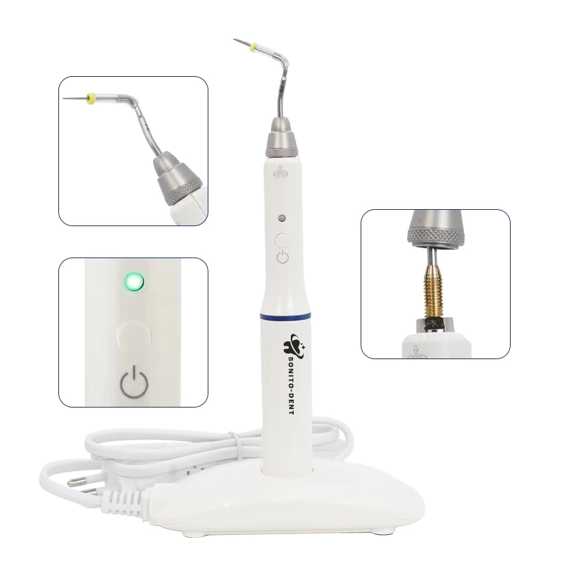 Gutta Percha sans fil dentaire, stylo métropolitain endo sans fil avec 2 embouts, système d'obturation dentaire, outils de laboratoire de racines endodontiques