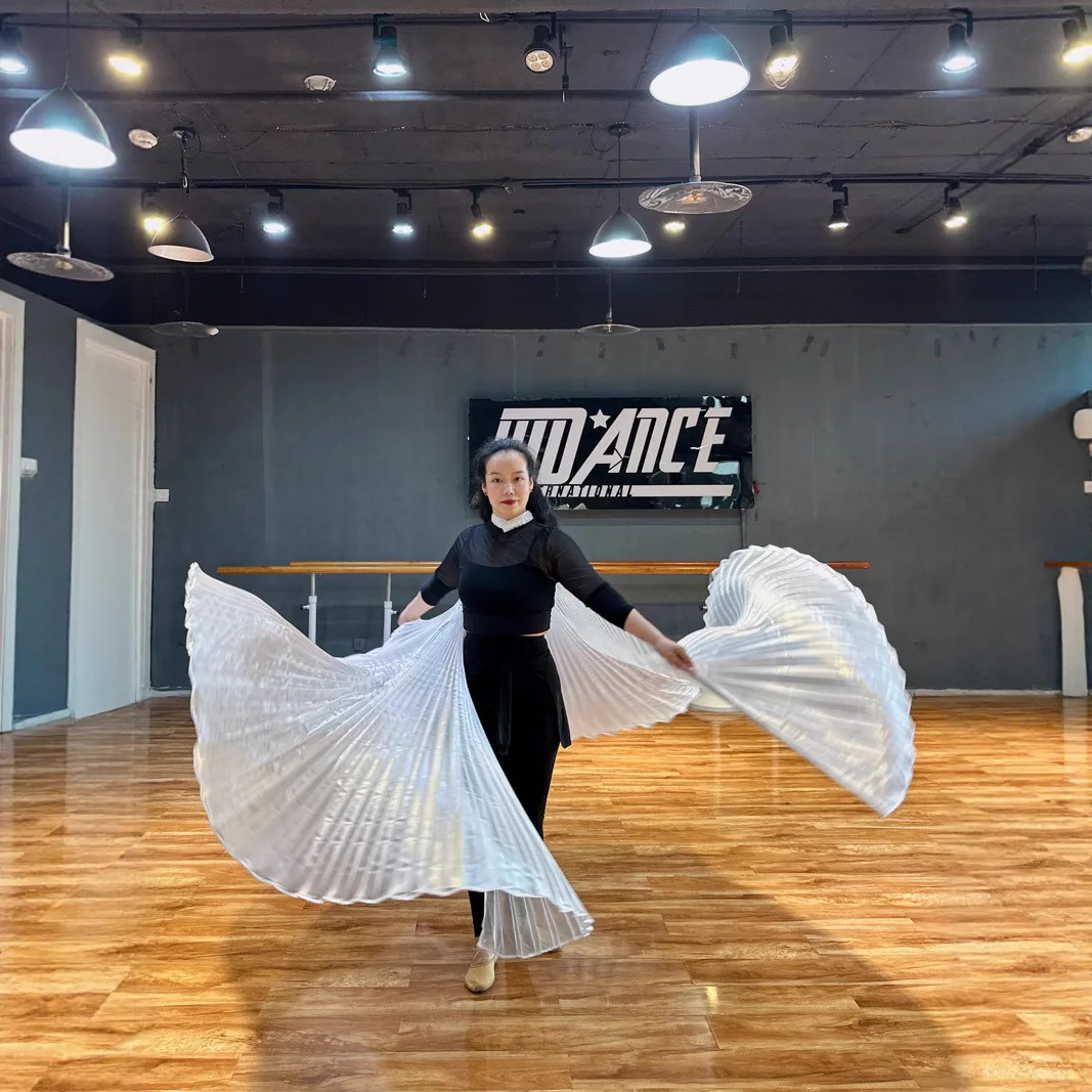 أجنحة إيزيس للرقص الشرقي للبالغين فضية 360 درجة ملحقات أداء الجناح ملابس رقص الزي دعائم أداء المسرح