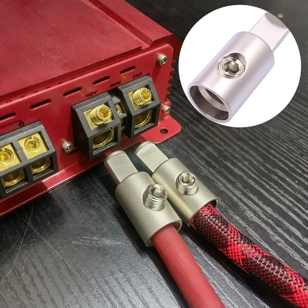 Car Audio Wire Reducer Kit 2 pcs 1/0 For AWG to 4 For AWG Ground Power Cable Adapter for Stable Signal Transmission