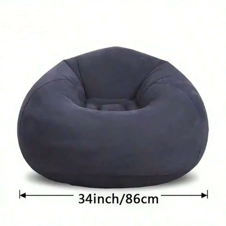 1pc Soybean Bag Chair, Inflatable Sofa Chair, Soft, Comfortable, Outdoor, Lazy Seat, Tatami Chair, Sofa Cover, Lazy Sofa, Circul