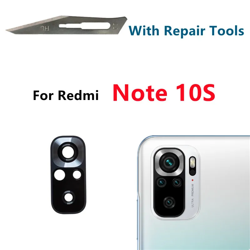 Rear Back Camera Lens Glass With Sticker For Xiaomi Redmi Note 11 7 7Pro 8 8T 9S 9 10 Note10 5G Note10S 10t Pro Max