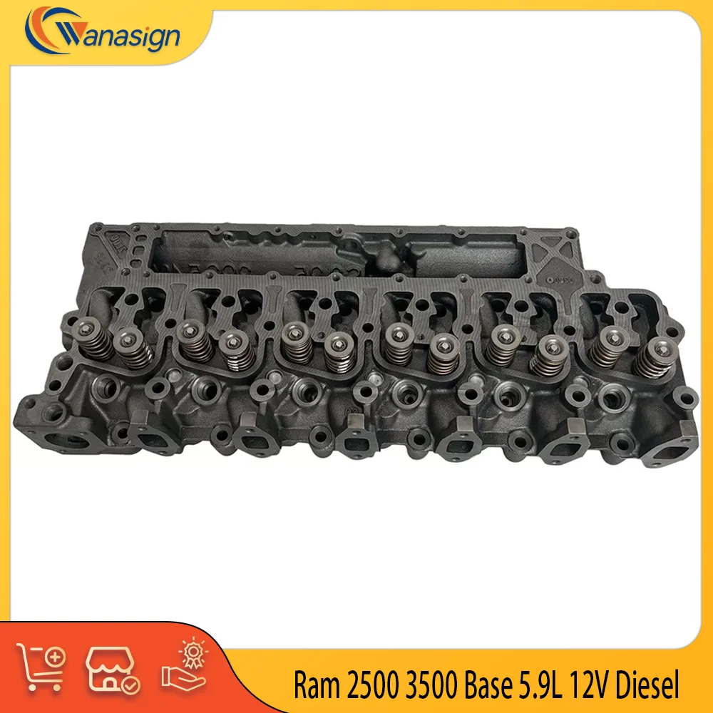 

AUTO ENGINE PARTS Cylinder Head For Dodge Ram 2500 3500 Base 5.9L 12V 5.9T L6 Diesel 1994-1998 OE 13433626