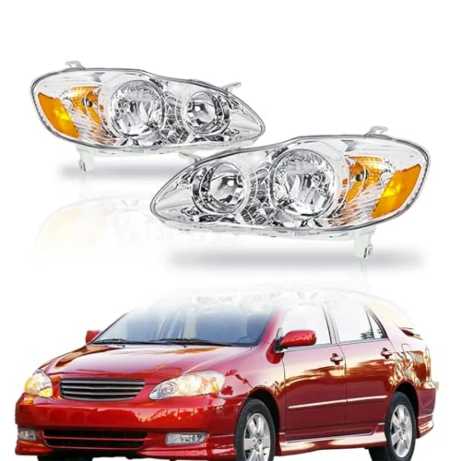 

Замена фары в сборе для Corolla 2003-2008, пара фар со стороны водителя и пассажира с высококачественным пластиковым корпусом