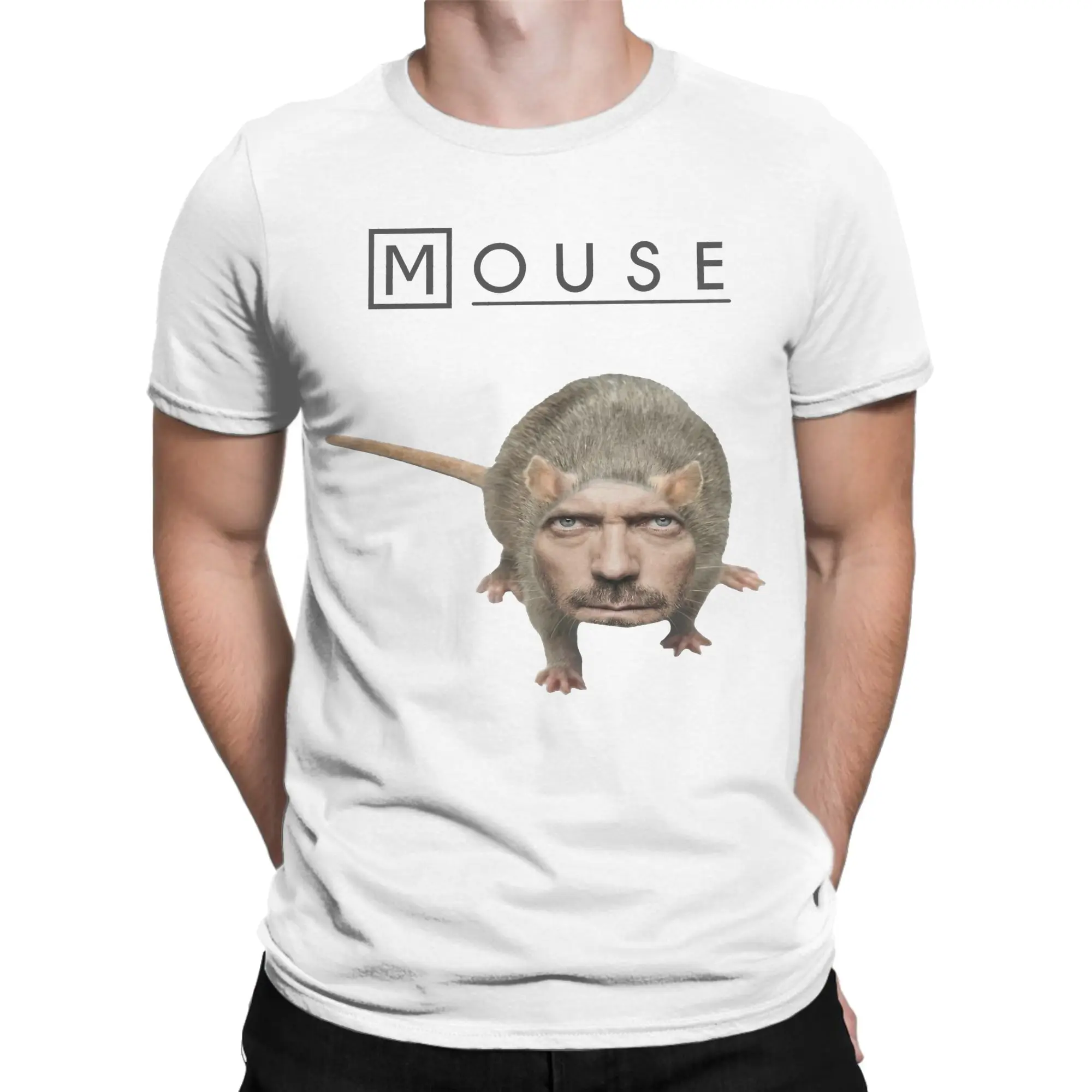 Men House Mouse MD T Shirt  100% Cotton Clothing Funny Short Sleeve Round Collar Tee Shirt Adult T-Shirt