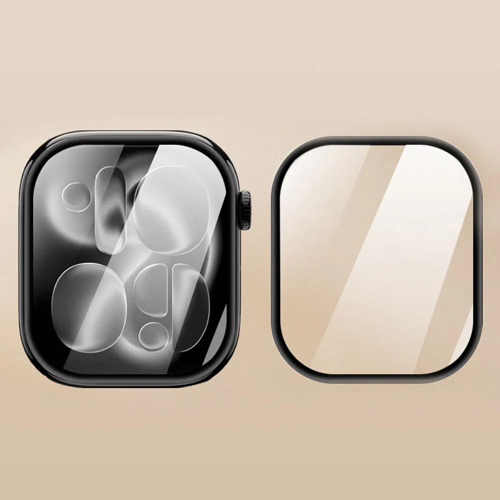 スクリーンプロテクター Apple Watch シリーズ 11-10-9-8-7-6 5 Se ultra-2 49mm 41-45-42-46mm 44mm (非強化ガラス) フィルムアクセサリー