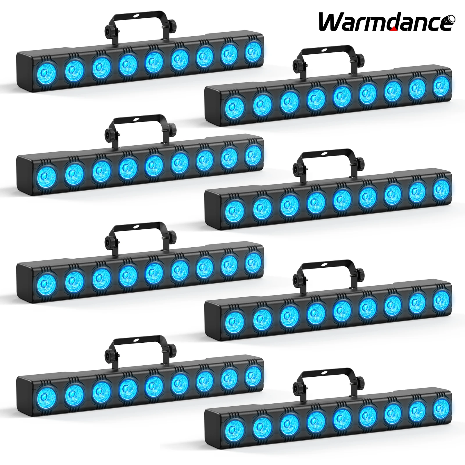 

8PCS RGBW 4in1 LED Wall Wash Lamp Dyeing Lights DJ Party Lights Strobe Light Stage Effect Lighting Projector for Concert Theater