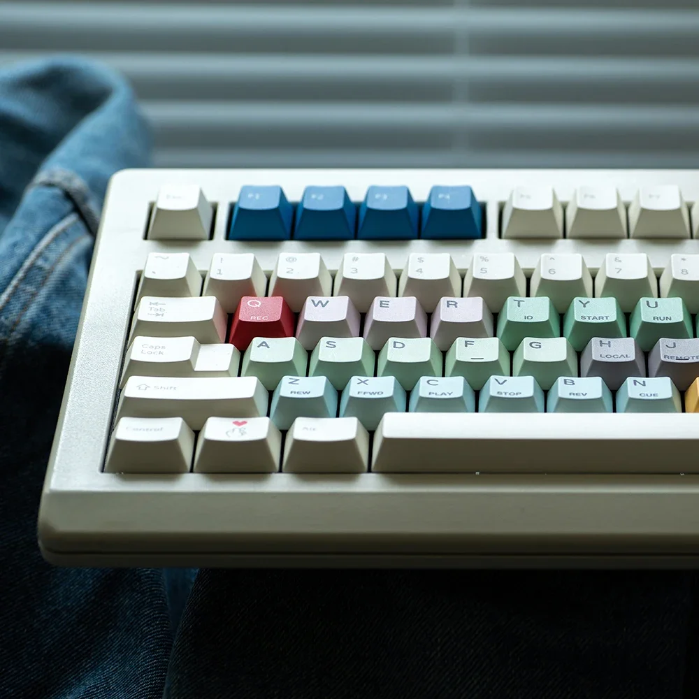 Original Retro Keycaps Leitch Video Editing Style PBT Hot Sublimation Customized Keyboard