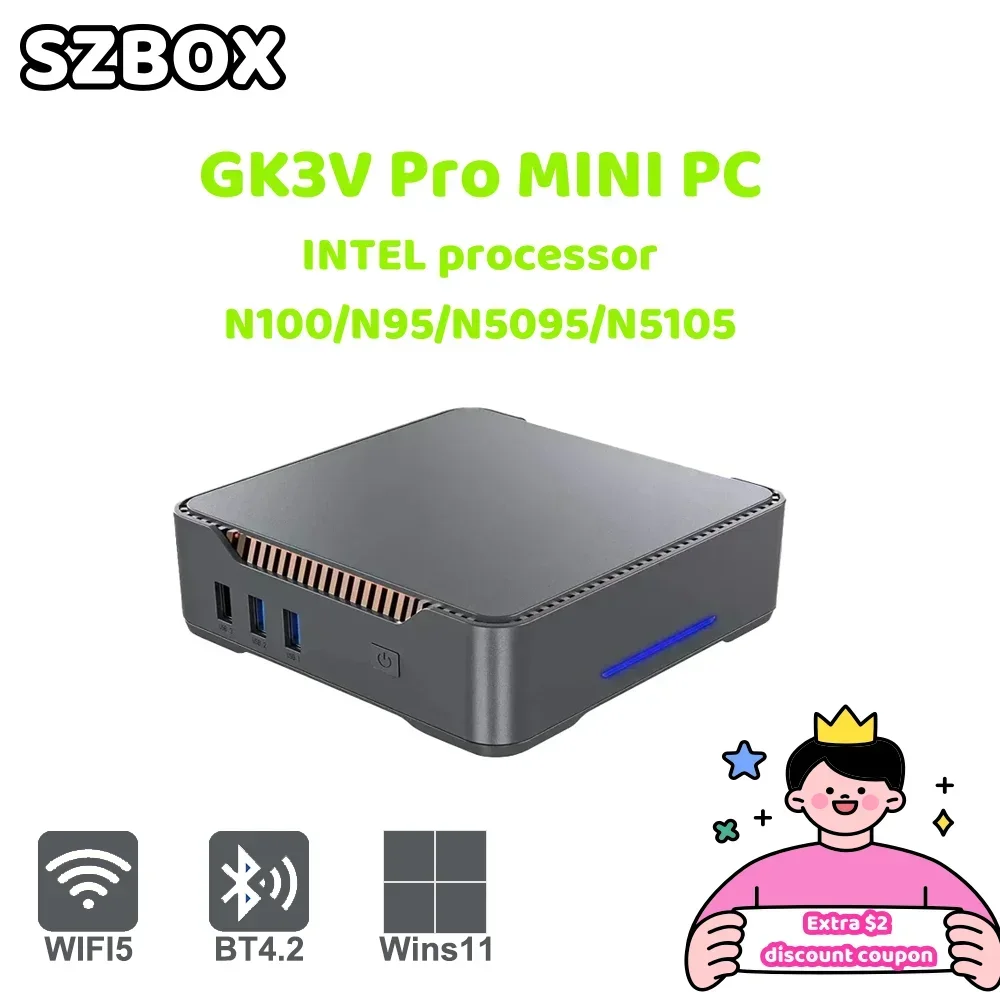 مراجعة شاملة لجهاز SZBOX GK3V Pro N100 بمعالج Intel N5105: أداء ممتاز في حجم صغير