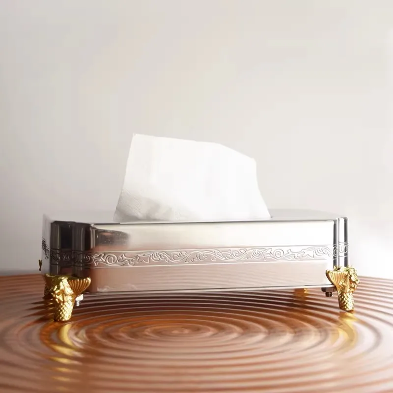 

Роскошный высококачественный креативный держатель для салфеток для дома, ресторана и отеля - коробка для салфеток из нержавеющей стали