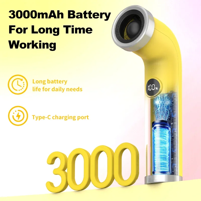 Bladeless Handheld Cooling Fan Smart Push Button Digital Display Rechargeable Handheld Bladeless Fan Versatile for Outdoor Use