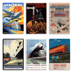 Orient Express Constantinople Trans Europe Express Vintage Train Travel Metal Printing Garage Club Cave Painting Tin Sign Poster