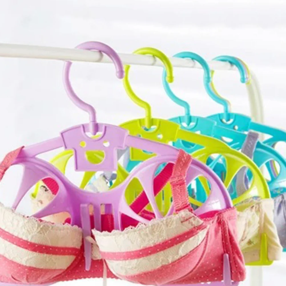 

3 Pcs Bra Hanger Anti deformation Drying Rack Purple Green Blue Multi function Underwear Holder Home Accessories
