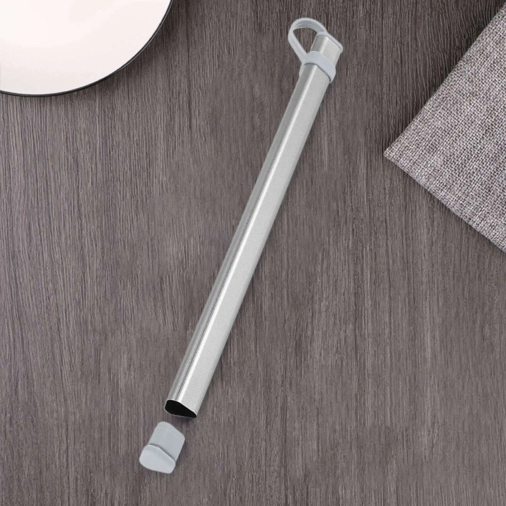 Новые тюбики для хранения палочек для еды, коробка из алюминиевого сплава, чехол для хранения титановых палочек для еды, без палочек для еды, серый цвет