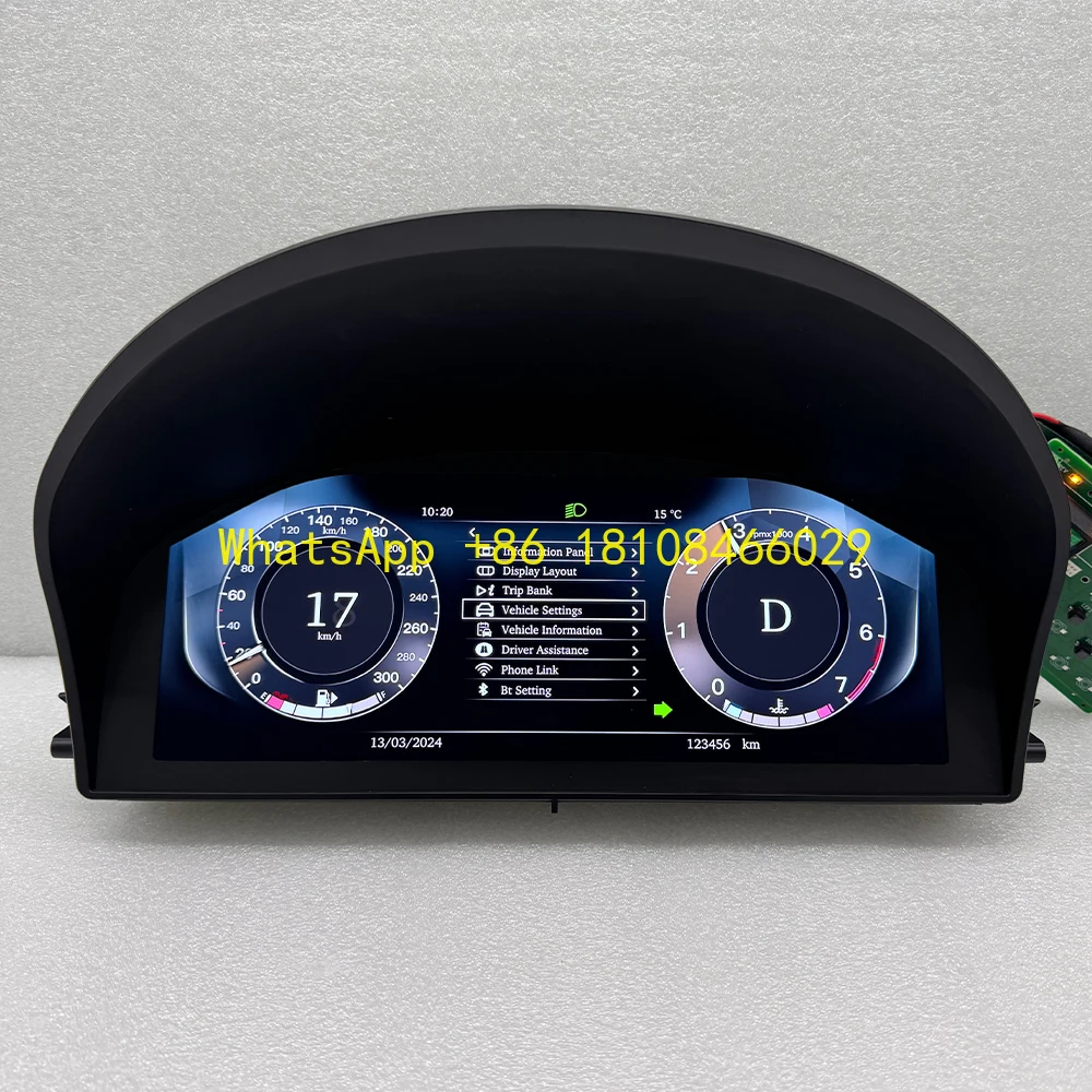 

12.3 Inch Car Upgrade LCD for Land Rover V8 2002-2012 Instrument Auto Speedometer Virtual Cockpit Digital Cluster
