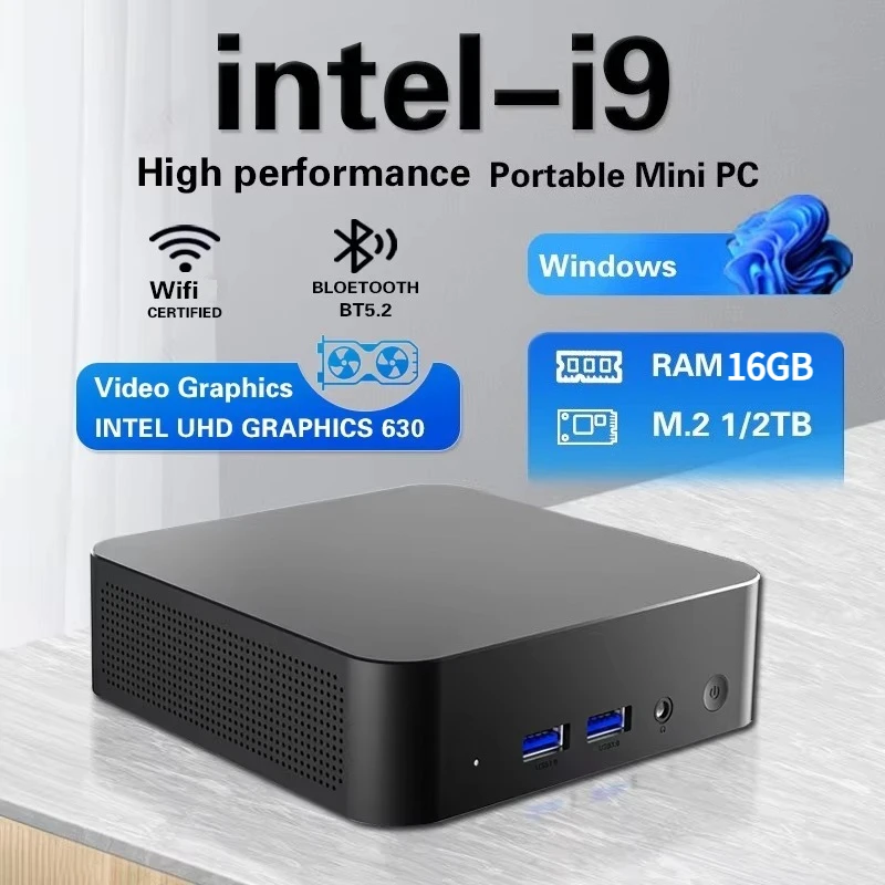 미니 PC, 인텔 코어 i9-10980HK 프로세서, 윈도우 운영체제, 16GB RAM, 1TB/2TB SSD, Wi-Fi, 블루투스 5.2, 4K HD, 게이밍, 사무용, 학습용 PC