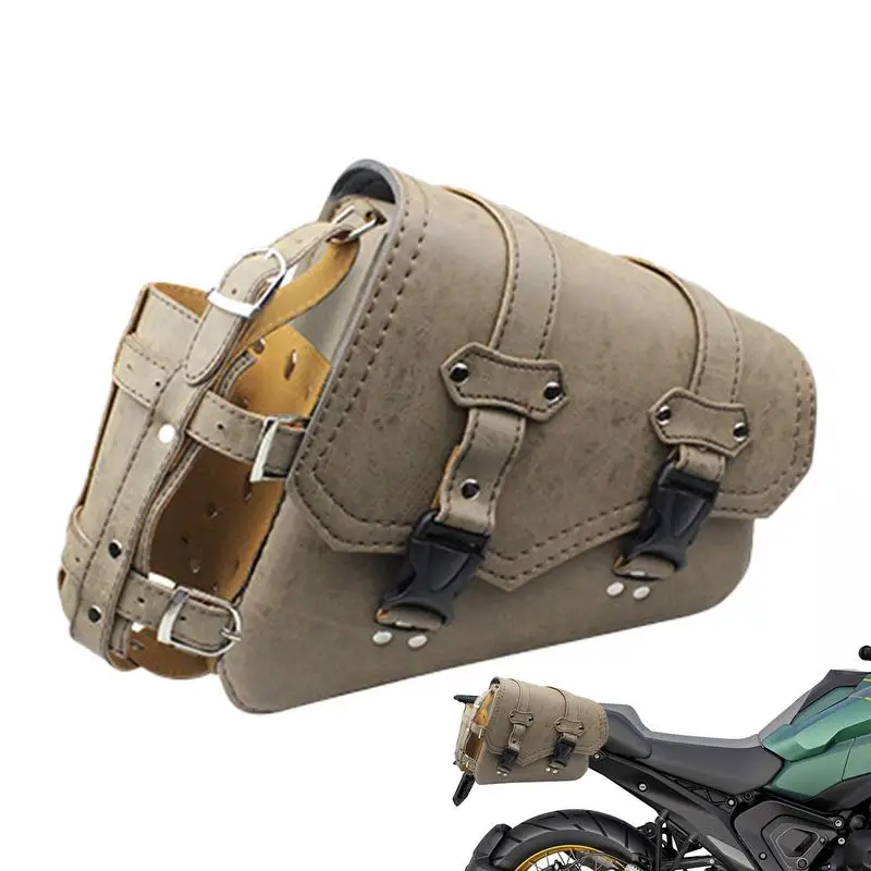 

Leather Saddle Bag Storage Side Motorcycle Pouch Waterproof Motorbike Saddle Bags Travel Luggage Bag Motorcycle Pannier Bag