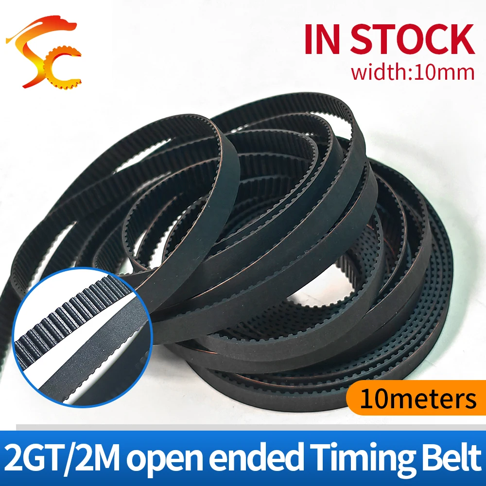 

High quality 10meters GT2 10mm open timing belt width 10mm 2GT 10mm belt for 3D printer Free shipping