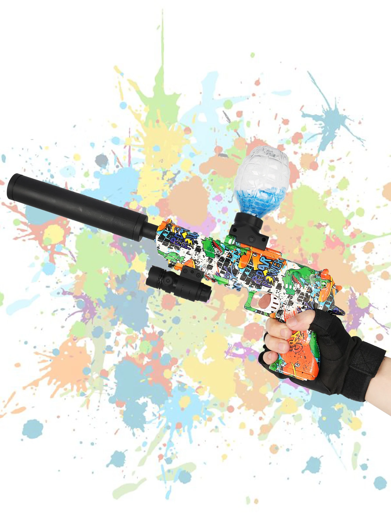 Electric Gel Ball Blaster Gun , Rechargeable Speed Continuous Firing, Suitable for Outdoor Shooting Games (Bullets Excluded)