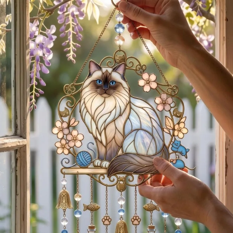 Hummingbird Wind Chimes Suncatcher Wall Window Door Garden Wind Bell Hanging Ornaments Pendant Home Campanula Decoration Craft