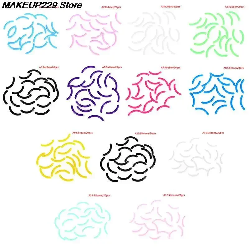 20Pcs Beauty Tool MakeUp Eyelash Type Curler Universal Replacement Pads Replacement Curling High Elastic Rubber Pad