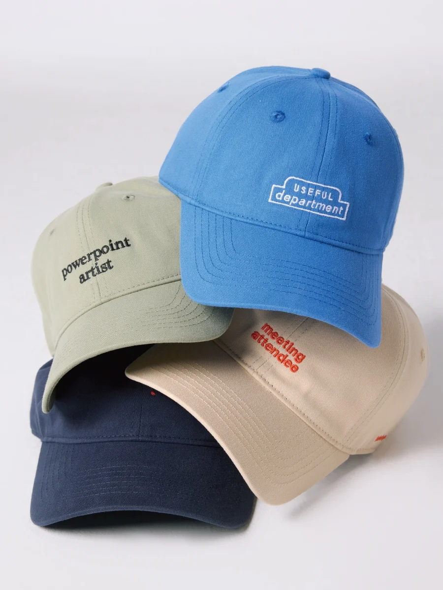 katalogue-deparent-series-pure-cotton-embroidered-baseball-caps-adjustable-multi-color-unisex-summer-season-versatile-hats