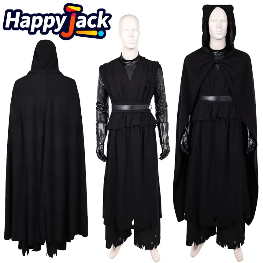 

Nihilus Cosplay Black Costume Darth Movie Space Battle Roleplay Disfraz Adult Men Top Pants Cloak Halloween Carnival Party Suit