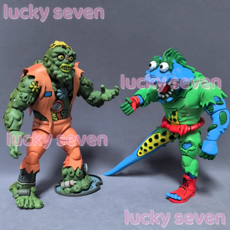 Figurka patrolującego robota, potwór śmieciowy, model głowy byka, figurka akcji, zabawka, ozdoba na stół, prezent