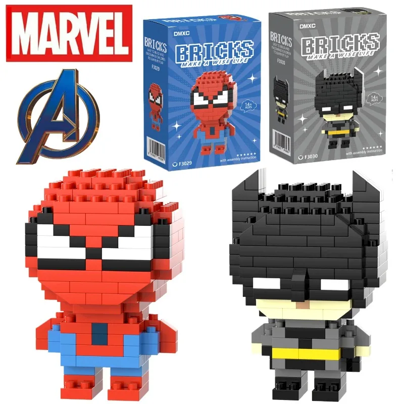 BANDAI Marvel Spider Man Deadpool&Venom Iron Action Figure Building Block Anime Model Collectible Figurine Toy Gift For Kids Boy view 5