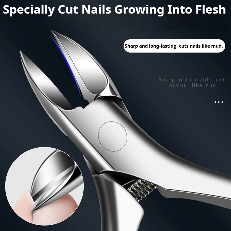 

Cuticle Nippers Scissors Trimmer Dead Skin Remover, Foot Hard and Thick Toenails Nail Clippers Stainless Steel Eagle Beak Pliers