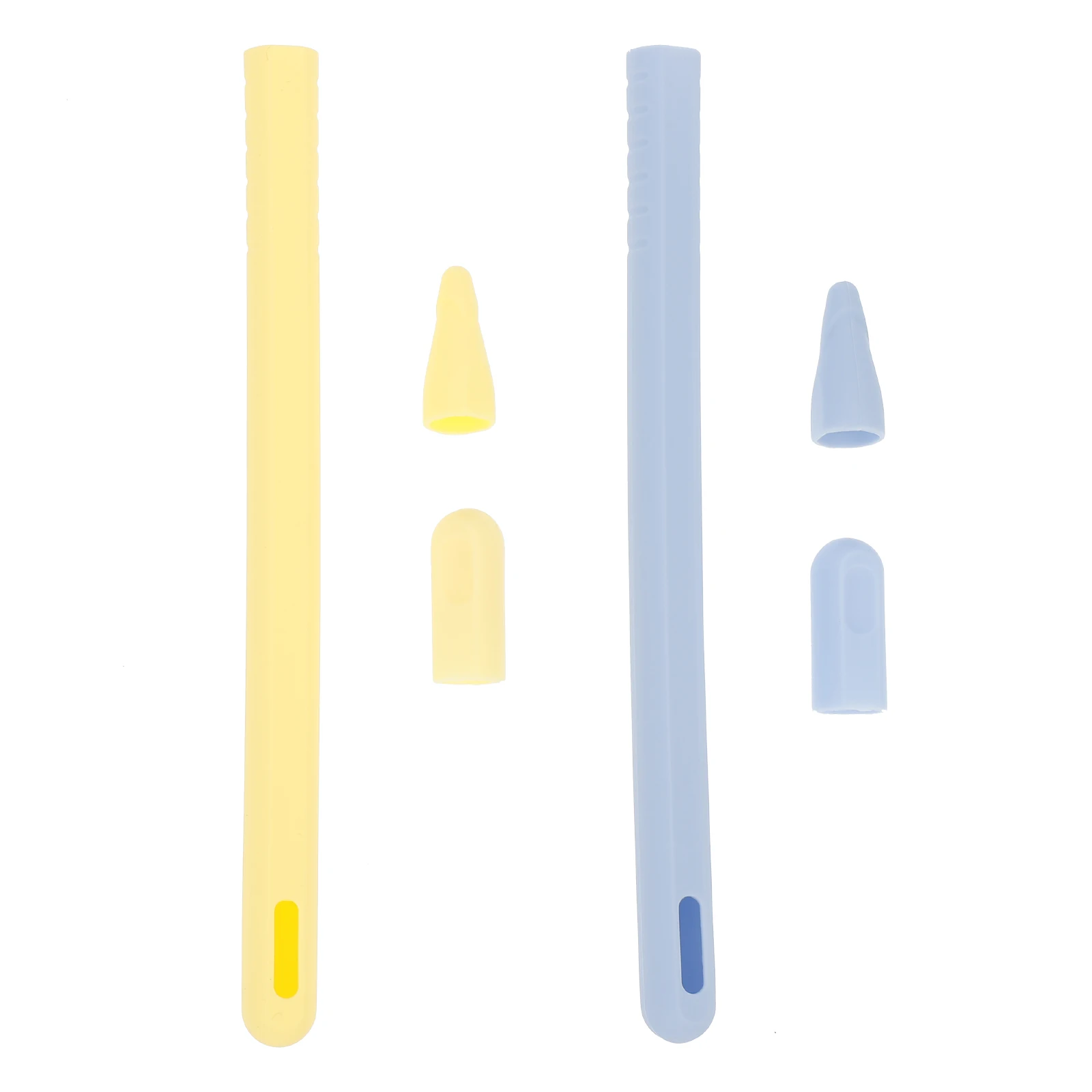 

2 Sets Stylus Pen Case Protective Silica Gel Cover Lightweight Shock Proof Ergonomic Design Pencil Tip Protector Touchscreen Pen