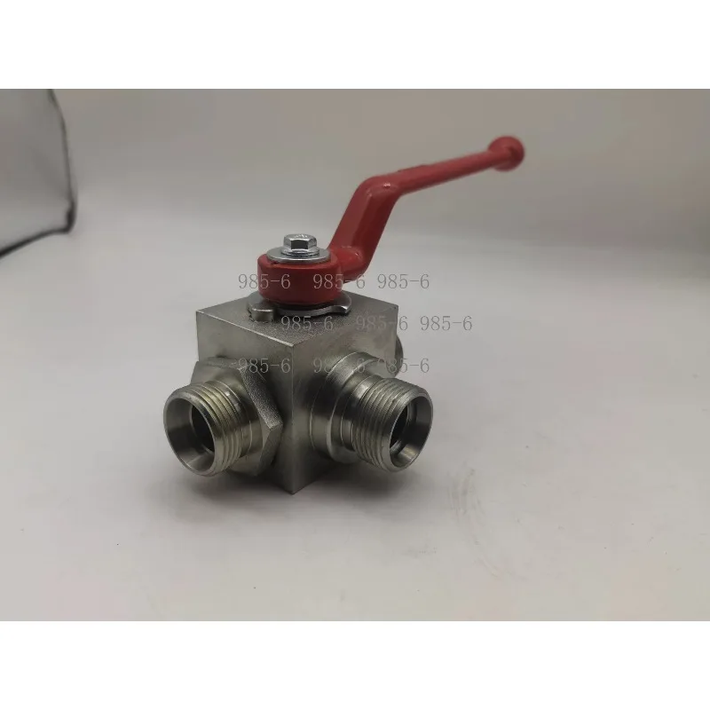 M18×1.5 threaded hydraulic ball valve, two-position three-way structure bearing high pressure for fluid switching