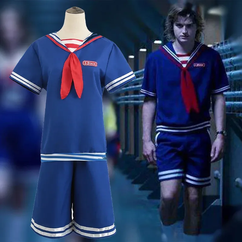 

Robin Steve Harrington Cosplay Costume Adult Shirt Pants Hat Vest Suits Carnival Party Cosplay Costume
