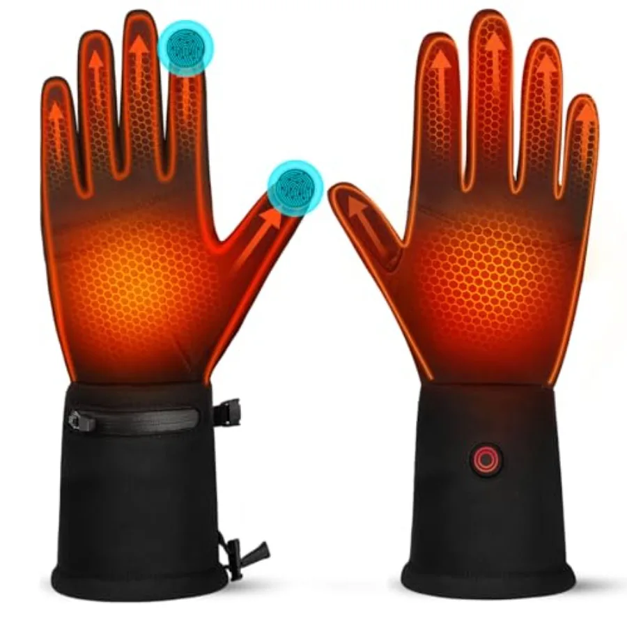 

Heated Gloves Liners for Men and Women Thin Electric Battery Powered Gloves Good for Winter Sports Running Camping and Daily Co