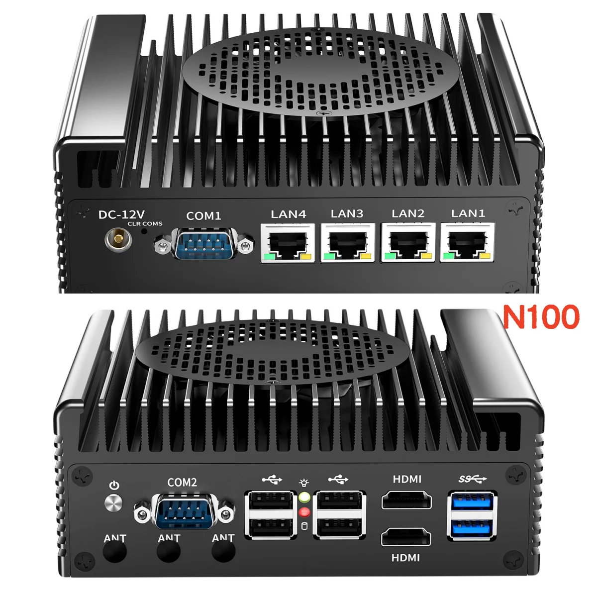 Intel Alder Lake N100 Firewall Mini PC with Fan 2.5G Soft Router