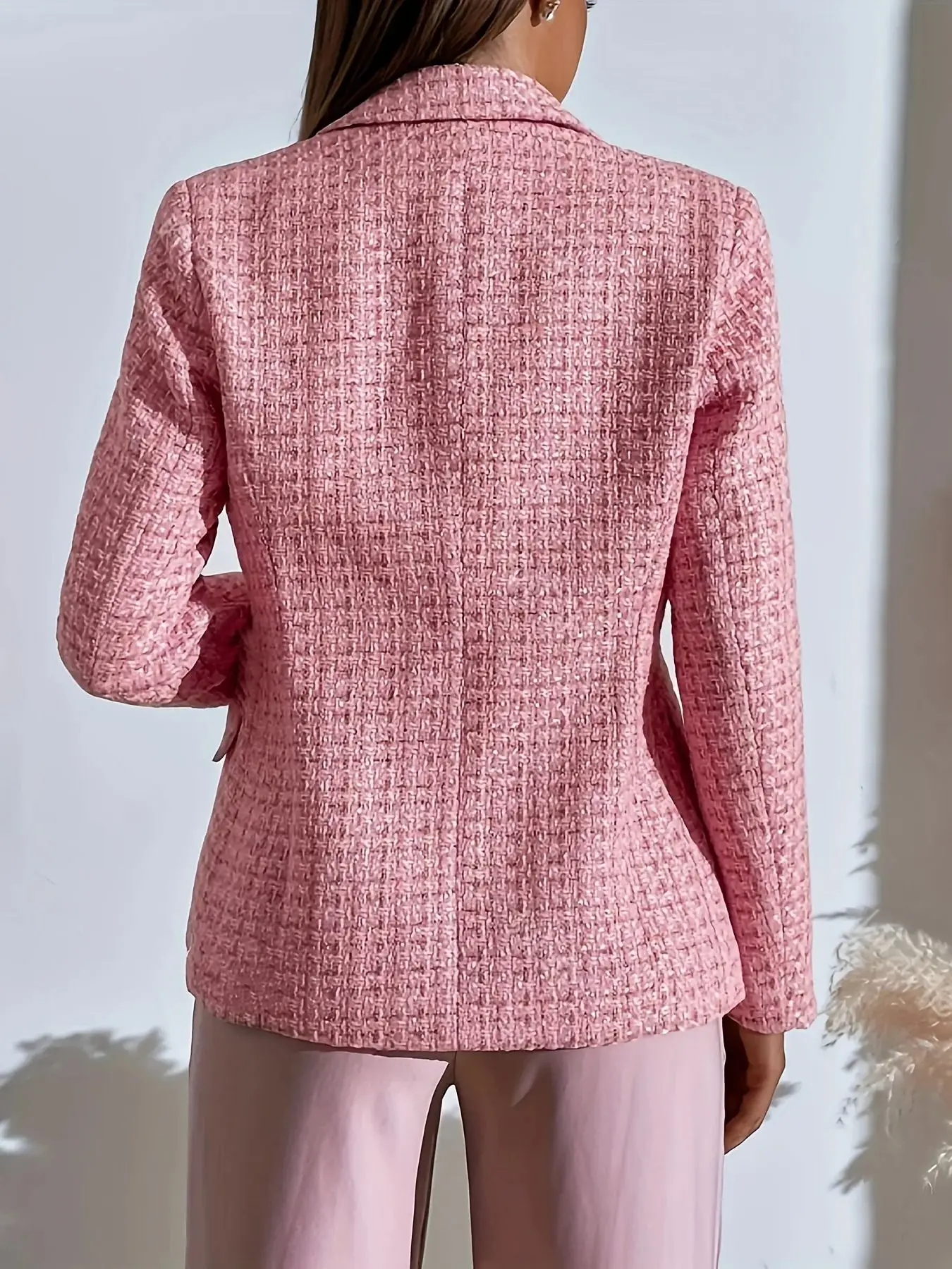 جديد منقوشة طباعة مزدوجة الصدر دعوى سترة عمال أنيق متقلب منقوشة ملابس خارجية رسمية للإعدادات المهنية #3