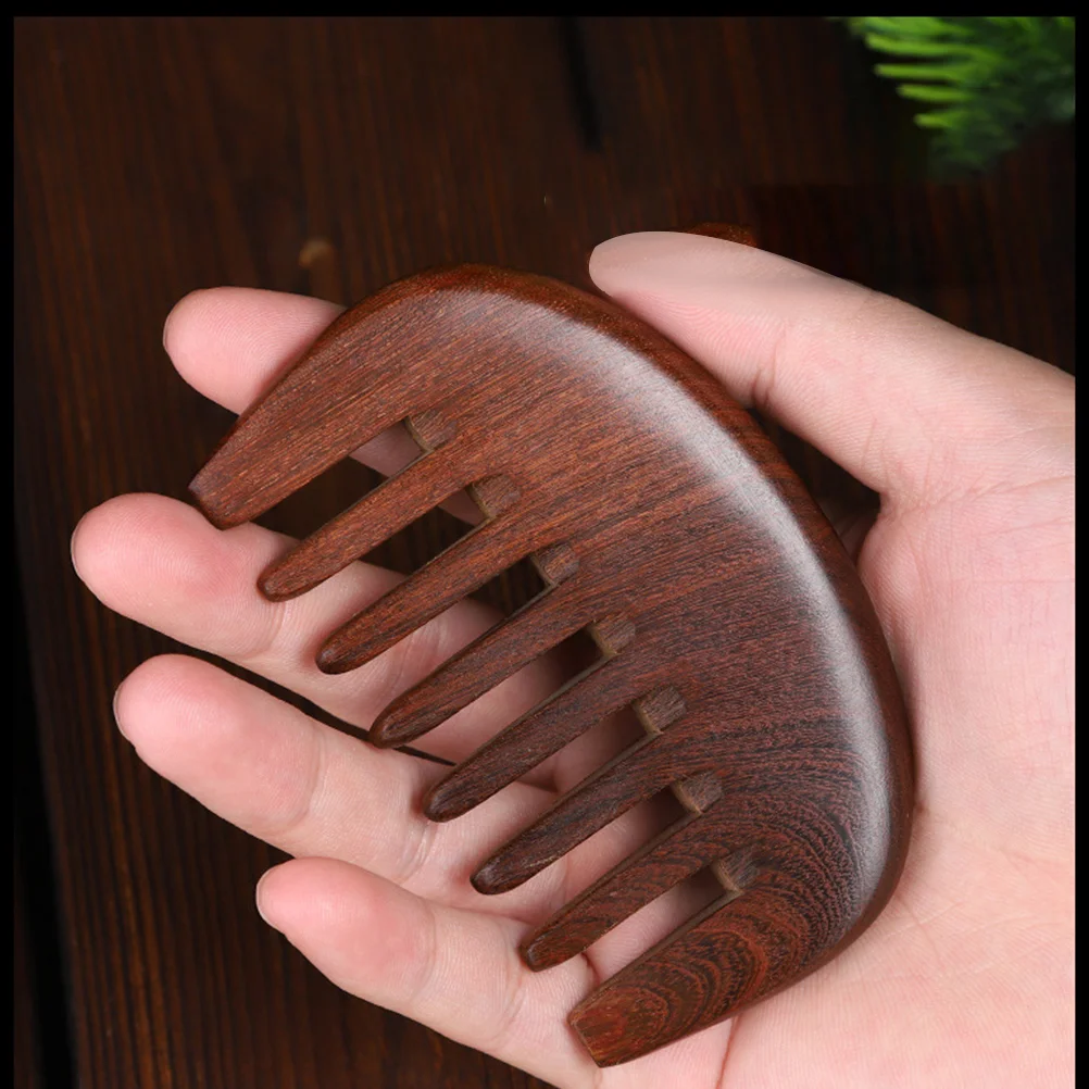 Comb for Curly Hair Comfortable Wooden Portable Massage Natural Wide Tooth