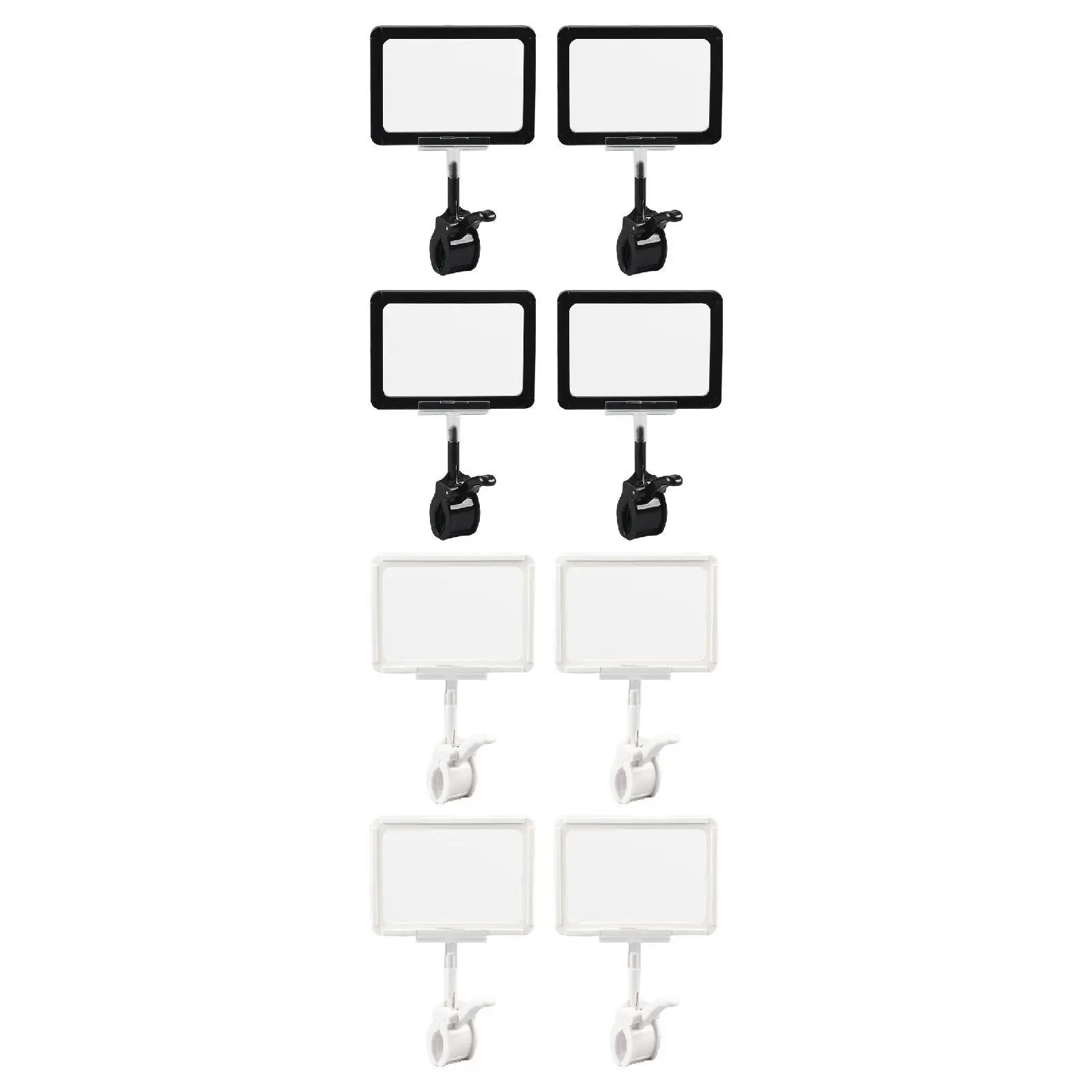 Sign Holder Clips for Retail Displays with Double Clip Mechanism for Supermarket Price Tags and Store Menu Cards