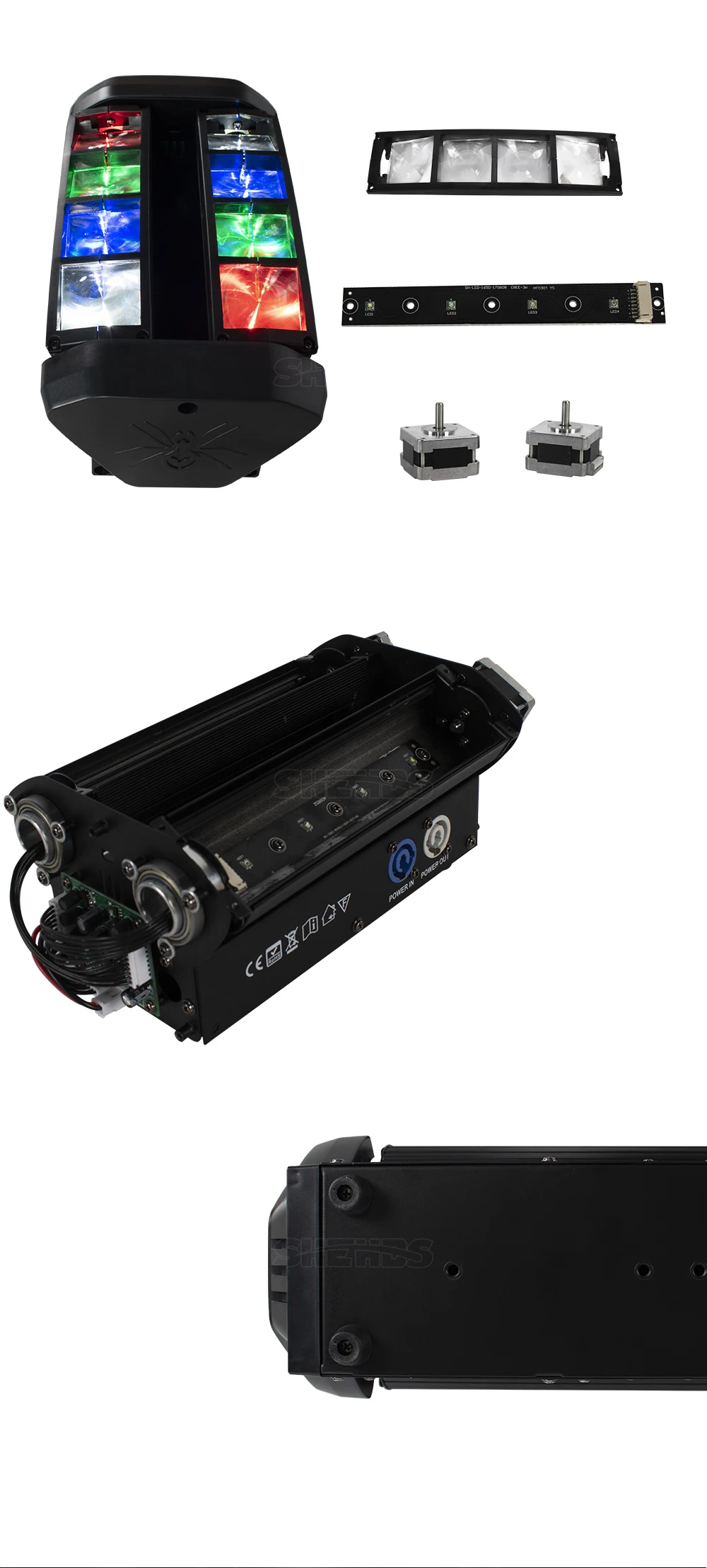 9 x 10 W LED Moving Head RGBW Spider Party Lichter DMX 512 für DJ Disco Hochzeit Nachtclub KTV Bühnenbeleuchtung – Detail 23