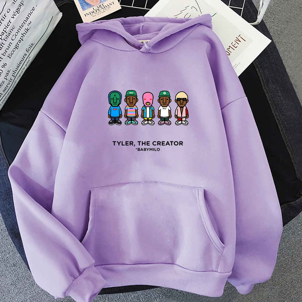 Tylerr The Creator Hip Hop Rapper Vintage Hoodies Men Round Neck Sweatshirts New Loose and Comfortable Pullovers Y2k Streetwear