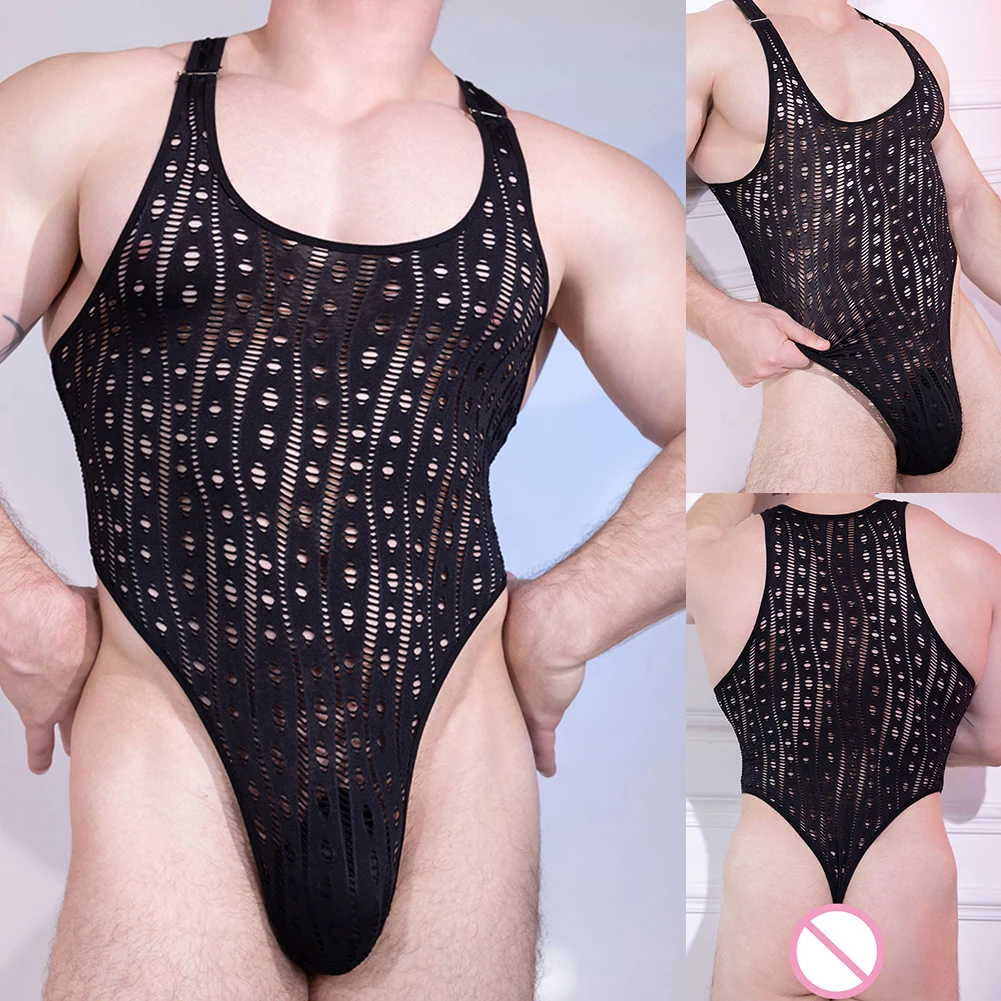 

Мужские боди, топы, прозрачные колготки, формирователь ночи, стринги с высоким вырезом, эластичное боди, полая одежда для сна, мужской комбинезон