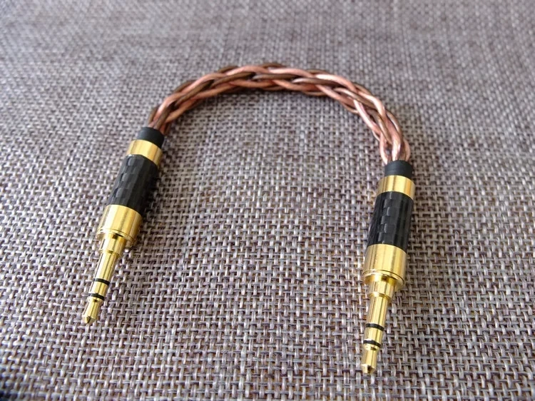 

Аудиокабель ручной работы 3,5 мм на 3,5 мм, 8-жильный, с высококачественным сердечником Kimble, толстый AUX-кабель для усилителя и аудиооборудования